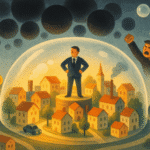 Práce s vnitřními stíny - příměr ke městu v bublině a třemi pomocníky